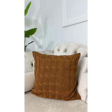 Imagem de Capa De Almofada Decorativa Tricot 45x45 Sofa Cama - Calu Tricot, Cham