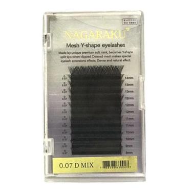 Imagem de Kit Cílios Postiços 0.07d Mix Nagaraku De 14mm A 8mm - Portway