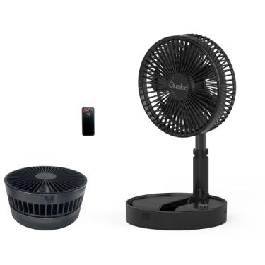 Imagem de Ventilador dobrável para quarto, ventilador portátil super silencioso, controle remoto recarregável, também para viagens de escritório, ao ar livre, pedestal de acampamento, piso e mesa, adequado