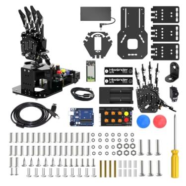 Imagem de Robot Hand with Arduino UNO, Open Source AI Bionic Robotic Hand Five Fingers Solely Movement Mechanical Arm DIY Smart Robot & Engineering Kits, Science/Coding/Programming Set, uHand UNO Starter Kit