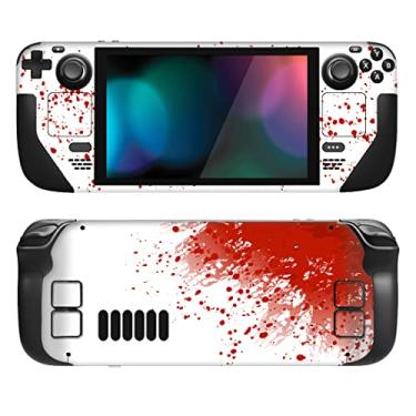 Imagem de PlayVital Conjunto completo de decalque de película protetora para Steam Deck LCD, adesivos personalizados capa de vinil para Steam Deck OLED - Blood Splash