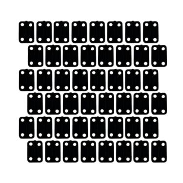 Imagem de QCAA Mini dobradiças de latão maciço de 180 graus, caixa de joias, dobradiça de extremidade de armário, 22 mm x 14 mm (0,86" x 0,55"), preto fosco, feito em Taiwan, 24 pares