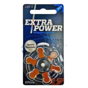 Imagem de Cartela com 6 Baterias Auditivas p312 Extra Power
