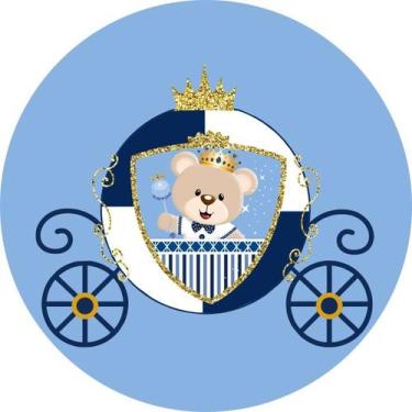 Imagem de Painel Festa Redondo C/ Elástico 1,50m Ursinho Príncipe - Fadrix