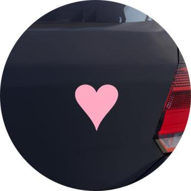Imagem de Adesivo de Carro Naipe De Copas Cartas Baralho - Cor Rosa Claro - Melh