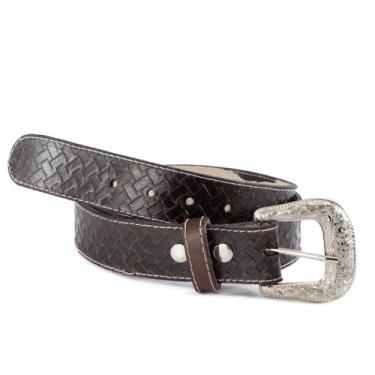 Imagem de Cinto Em Couro Masculino Feminino Country Fivela Removível - Pampas Co