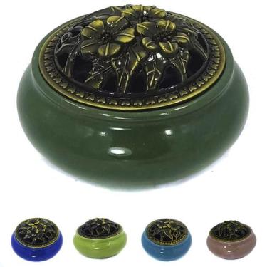 Imagem de Turíbulo De Porcelana Incensário Queimador Defumador Mesa - Luthi Comé