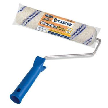 Imagem de Rolo para pintura Lã Microfibra Seda 10MMx23CM c/cabo - Castor