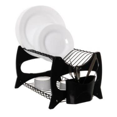 Imagem de Escorredor de Louças Verona Preto Com Trava Metaltru