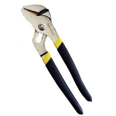 Imagem de Alicate Bomba D´Água 8" Canos Encanador Bico Papagaio Regulável Aço Forjado Cabo Borracha 200mm