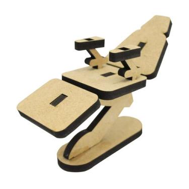 Imagem de Miniatura Enfeite de Mesa Cadeira Dentista Medico 13,5x5x10 Laser Mdf 