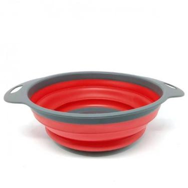 Imagem de Escorredor retrátil para massas, legumes e frutas de silicone 30cm - O