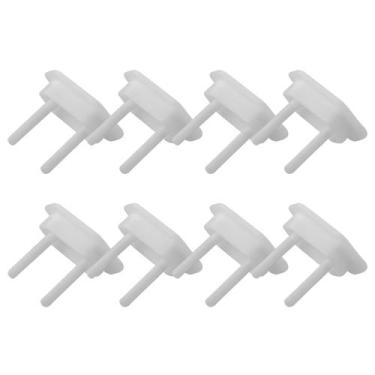 Imagem de Kit 8 Protetor De Tomada Elétrica Padrão Branco Anti Choque - Geral