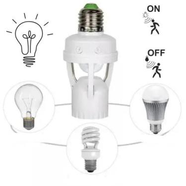 Imagem de Sensor de Presença Soquete  com Fotocélula para Lâmpadas Incandescente