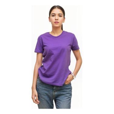Imagem de Camiseta Feminina Baby Look Algodão Lisa Atacado Blusa - Vesttuario, R