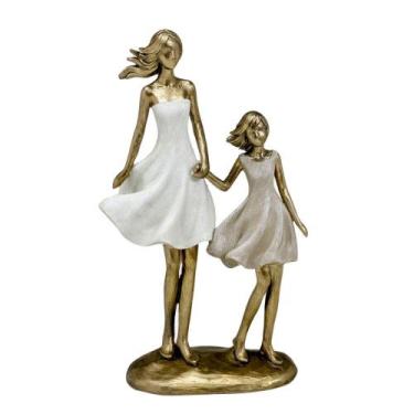 Imagem de Escultura Mãe Com Menina Em Resina - Espressione