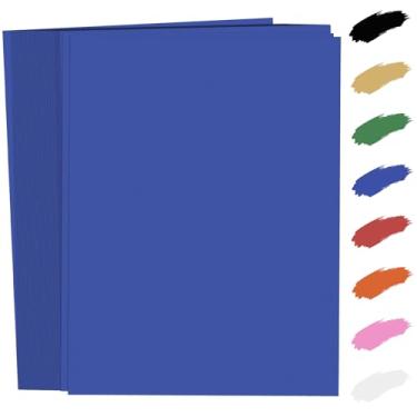 Imagem de 100 folhas de cartolina azul 21,6 x 28 cm, 250GSM 41,7 kg, cartolina azul, papel de construção, papel de impressora pesado para convites, impressão de papelaria, scrapbooking, artesanato, cartões DIY