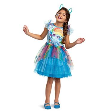 Imagem de Rainbow Dash Costume for Girls, Official My Little Pony Deluxe Kids Character Dress Outfit, Child Size Extra Small (3T-4T)