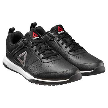 Imagem de Tênis Reebok Mens CXT Athletic Shoes Couro Treino Esporte - Branco ou Preto (Preto, 10,5)