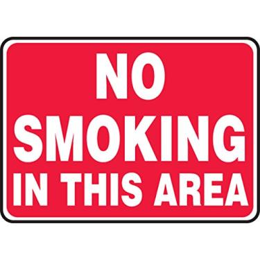 Imagem de Accuform Placa de segurança "No Smoking in This Area", Aluma-Lite™, 25 x 35 cm (MSMG502XL)