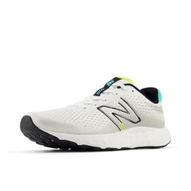 Imagem de New Balance Tênis de corrida masculino 520 V8, Branco/preto/argila interna, 7 Wide