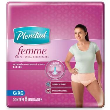 Imagem de Roupa Íntima Descartável Feminina Proteção e Fresco Plenitud - 8 unida