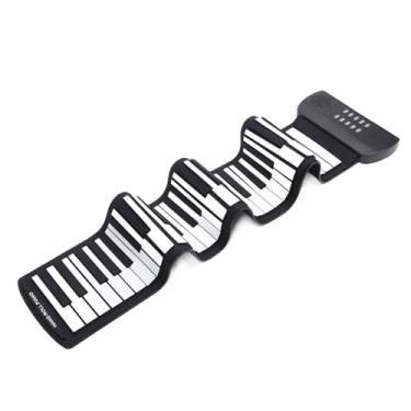 Imagem de Piano de Teclado Roll Up, 61 Teclas Eletrônico Engrossar Portátil Dobrável USB Recarregável Teclado Piano Dobrável Piano de Teclado Portátil Com Alto-falantes Embutidos para