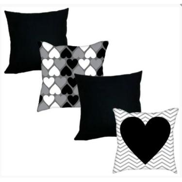 Imagem de Kit 04 Capas Silkadas Estampas 45x45 Decoração - Luck Baby, Cor 08