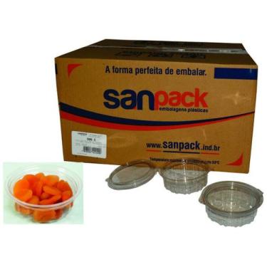 Imagem de Pote Redondo Tampa Articulada 250Ml Sanpack S-95 C/400 (2Cx)