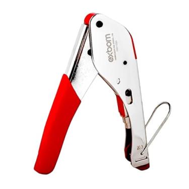 Imagem de Alicate de Compressão para Conectores Coaxiais RG59 e RG6, Cabo de Antena e TV, Vermelho