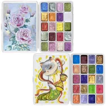 Imagem de Conjunto de Tintas Aquarela CraftyManor Mini Forestry - 40 Cores