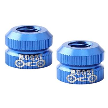 Imagem de CUTICATE Bicyle Tubo interno/Pneu de vácuo Presta válvula porca, Mountain Road Bikes acessórios peças de ciclismo - para escolher - Azul