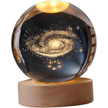 Imagem de Luminária de Mesa LED Bola de Cristal 3D Space Brilhante - Generic