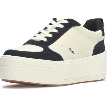Imagem de Keds Tênis feminino Skyler II com cadarço, Garça/Couro Preto/Camurça, 35