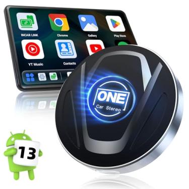 Imagem de One Car Stereo Onecarstereo Carplay Ai Box Ultra, Adaptador Carplay Sem Fio Integrado Qualcomm 8-Core 6225 De Alto Desempenho Com Android 13, Magic Carplay Box Transmite Aplicativos De Vídeo, Cartão