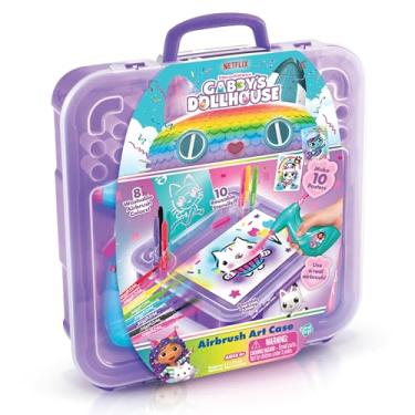 Imagem de Gabby’s Dollhouse™ Airbrush Art Case! Handled Art case for Storage and Portability! Make Your own Cat-tasic Posters with Stencils and air Brush. Age 4+