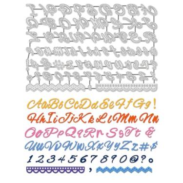 Imagem de UNICRAFTALE 1 molde de estêncil em relevo com letras de pontuação, matrizes de corte de metal para arte em papel faça você mesmo, artesanato, scrapbooking, álbum de fotos, presente de Natal