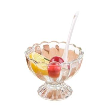 Imagem de CXKYF Taça sobremesa Jogo 6 Taças de Sobremesa Vidro Cristal 125ml