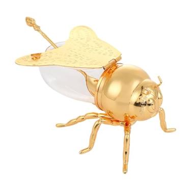 Imagem de JWTIFOA Pote de mel de abelha açucareiro de vidro com tampa e colher dispensador de mel recipiente decorativo de açúcar para condimentos