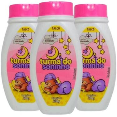 Imagem de Talco  Para Bebê Infantil Rosa Turma do Soninho 200gr, kit3unidades