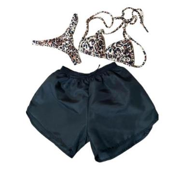 Imagem de Biquini Asa Delta Levanta bumbum Verão 2023 com shorts - Ana revestime