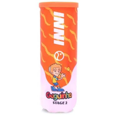 Imagem de Bola de Tênis Inni Guguinha Stage 2 Laranja - Tubo com 03 Bolas - Inni