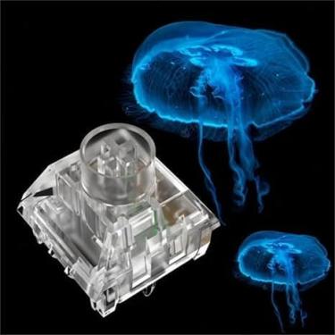 Imagem de Kailh Box Jellyfish V2 Interruptor de teclado RGB SMD Interruptores transparentes clicky para teclado mecânico Mx haste 5 pinos autolubrificante (90)