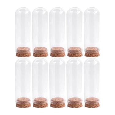 Imagem de Ioensy 10 peças cúpulas de vidro cloche bell jars acessórios, 30mm X 80mm