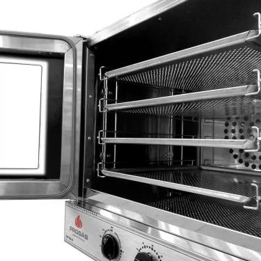 Imagem de Kit - Forno Turbo Elétrico Fast Oven PRP-004 Plus 127V Preto + Bancada MES-004 - Progás