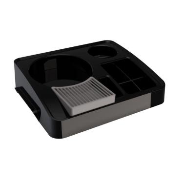 Imagem de Bandeja Organizadora Portátil Preta De Servir Chá Café Leite