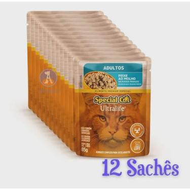 Imagem de Special Cat Sachê Adulto Sabor Peixe caixa com 12 unidades