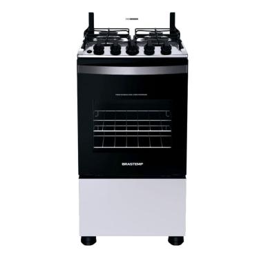 Imagem de Fogão a Gás Brastemp BF04NAB/NBB Clean 4 Bocas Piso Acendimento Automático