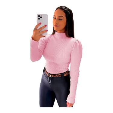 Imagem de Blusa Tricot Feminina Bufante Cacharrel Inverno Elegante
