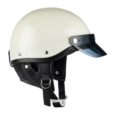 Imagem de Capacete de motocicleta de rosto aberto, capacetes de motocicleta meia concha,Capacete de motocicleta feminino - Capinho de rosto aberto respirável e respirável leve para o Motocross Scooter Racing St